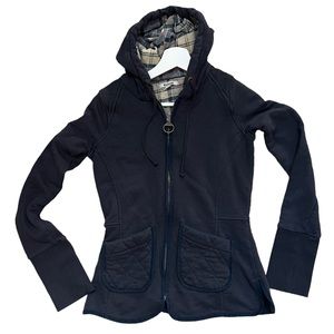Barbour zip up jacket hoodie navy black 4